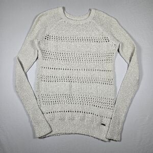Vintage Abercrombie & Fitch Early 2000s Y2K Cream Knit Sweater - Size Small
